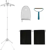 Suporte para vaporizador de roupas, cabide para vaporizador de roupas com tábua de passar e barbeador, vaporizador de roupas ajustável, suporte portátil dobrável para roupas para calças jeans e