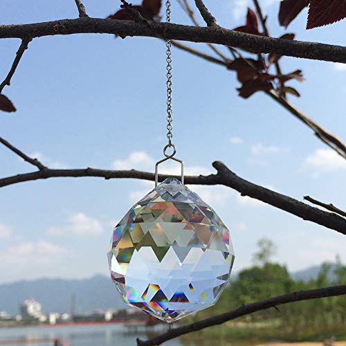 Suncatcher Crystals Ball Prism Window Rainbow Maker With Chain For Easy Hanging 40Mm 2 Pack #TOP1