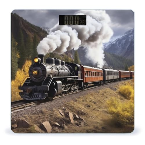 Balanza Digital de Baño con Diseño Locomotora a Vapor