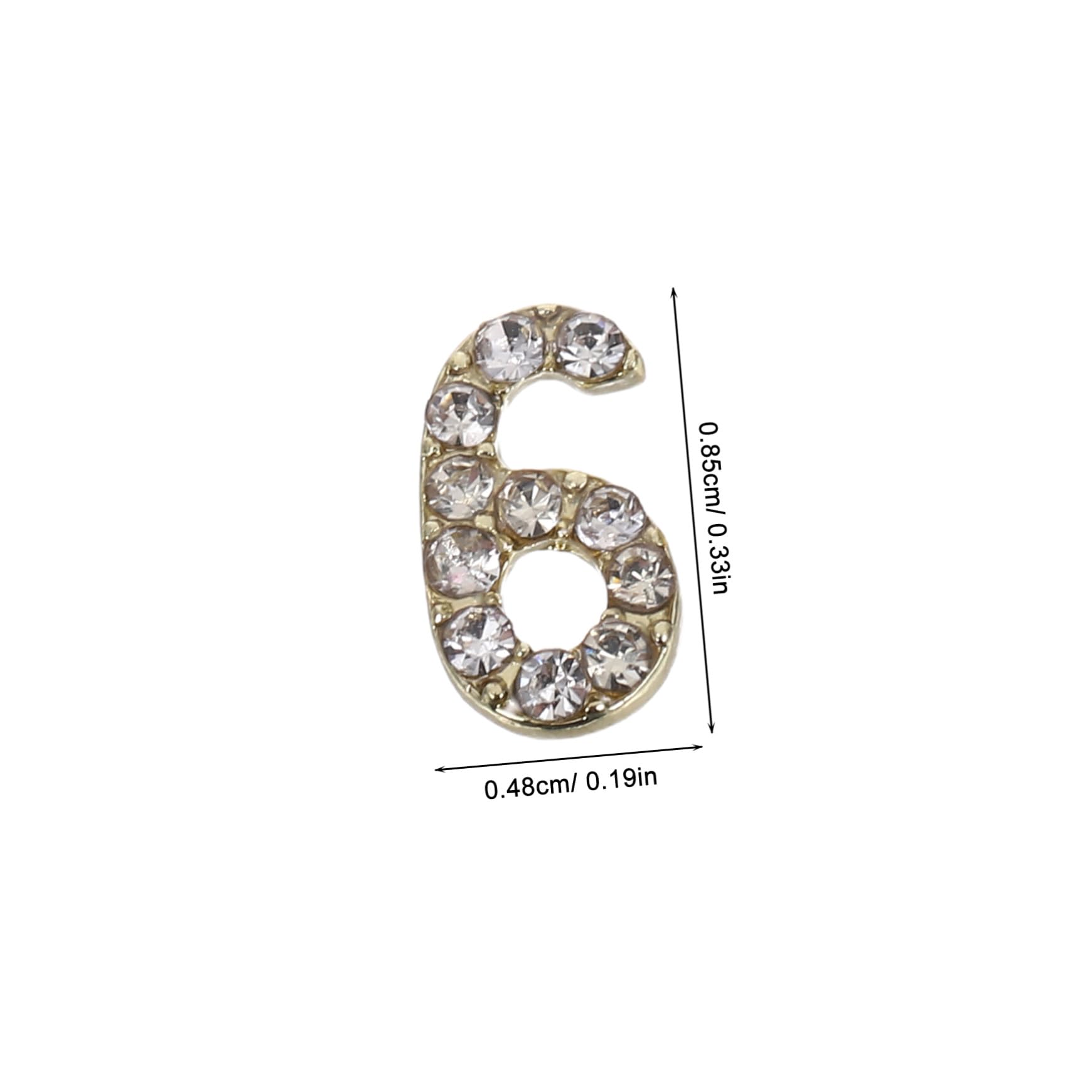 Hemobllo 100 Pezzi Charms Numerici per Unghie in Ferro con Cristalli Flatback Gioielli Nail Art Brillanti per Decorazioni Manicure Fai da Te e Occasioni Speciali