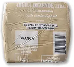 Rezende Argila Branca para Modelagem com 1 kg