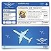 Produktbild Einladungskarten zur Hochzeit (30 Stück) Flugticket mit Foto Einladung in Blau