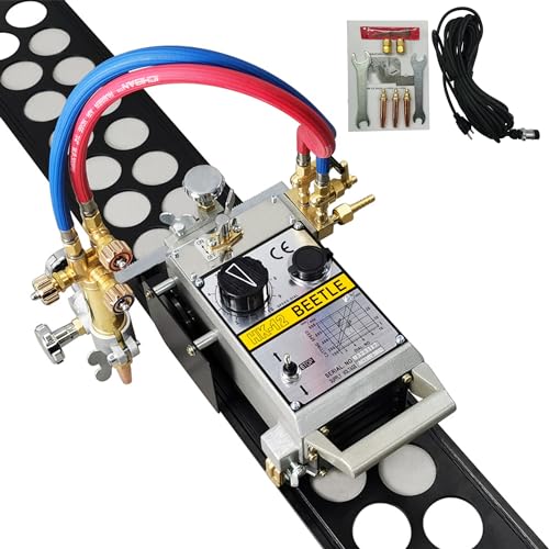 INTSUPERMAI HK12 Track Torch Gas Cutting Machine Straight Line Flame Cutting Machine Metal Cutting Beveling 6' Track *2 Included