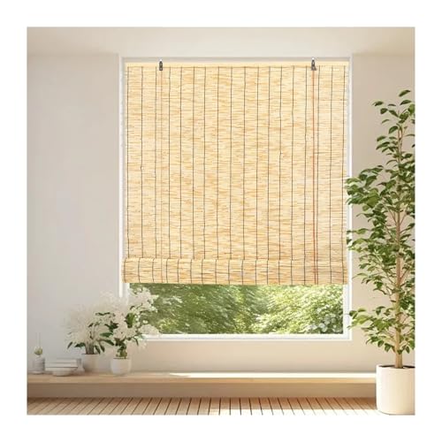 Estores De Bambú Retro, Persianas De Bambú para Ventanas Interiores, Shade Roll-Up Blinds, Cortina De Bambú Transpirables, Cortina De Caña para Patio, para Interior/Exterior(120 * 120cm)