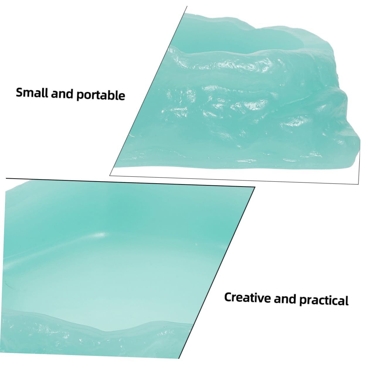 TOYANDONA 2 Ciotole per Rettili Luminescenti Resina per Tartarughe e Lucertole Design Antiscivolo e Resistente per Bevande e Accessori per Terrari