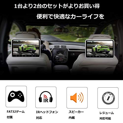 2020 Headrest DVD Player Car DVD Player 10.1 Inch DVD PlayerDual Universal Vehicle Headrest Monitor Portable DVD Player for Kids Touch Screen Headrest DVD Player Digital Touch Button HDMI-C1100A - Thumbnail 7