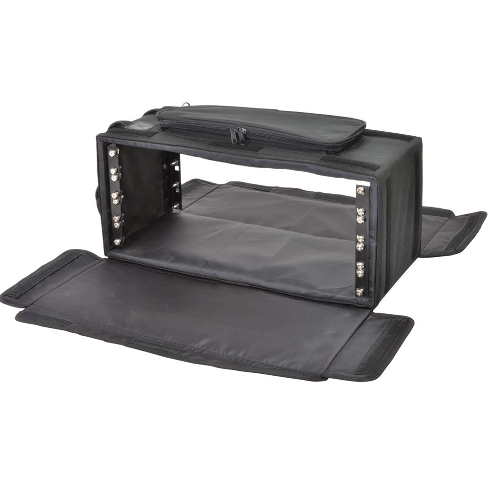 48,3 cm (19 Zoll) 4U Shallow Rack Mount Transit Carry Bag - Patch Panel Case - DJ Mixer Audio