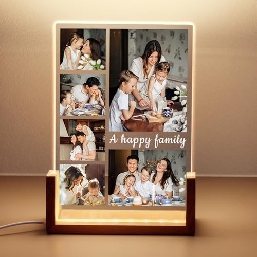 Baixtuo Personalisierte Foto Lampe Holzrahmen YK01