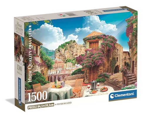 Clementoni - Puzzle para Adultos 1500 Peças Collection Italian Sight Compact Box, 31733