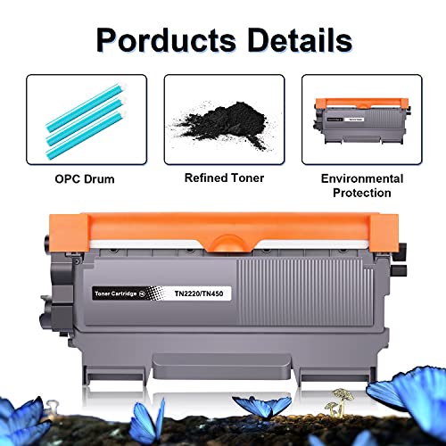 LOSMANN Compatible Toner Cartridge Replacement for Brother TN2220 for Brother DCP-7055 DCP-7055W DCP-7057 DCP-7060D DCP-7060N DCP-7065DN DCP-7070DW FAX-2840 HL-2130 HL-2132 HL-2135W (1 Black) - Image 4