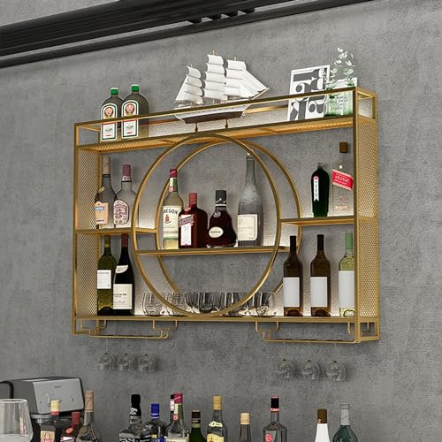 Soporte para botellas de vino con luces LED y montaje en pared miniatura 6