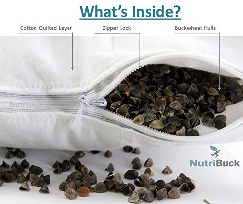 Image of Buckwheat Hulls Pillow |Pillow for Neck Pain | Shoulder Pain | Back Pain | Other Sleeping Problem (Dark Green)