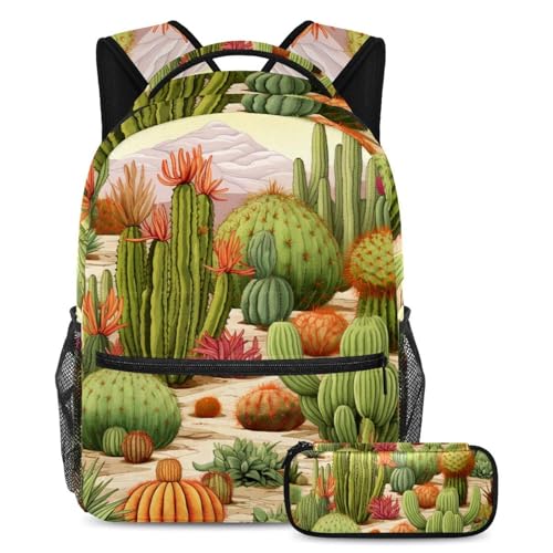 Sac à dos polyvalent cactus du désert coloré 34 grand format scolaire