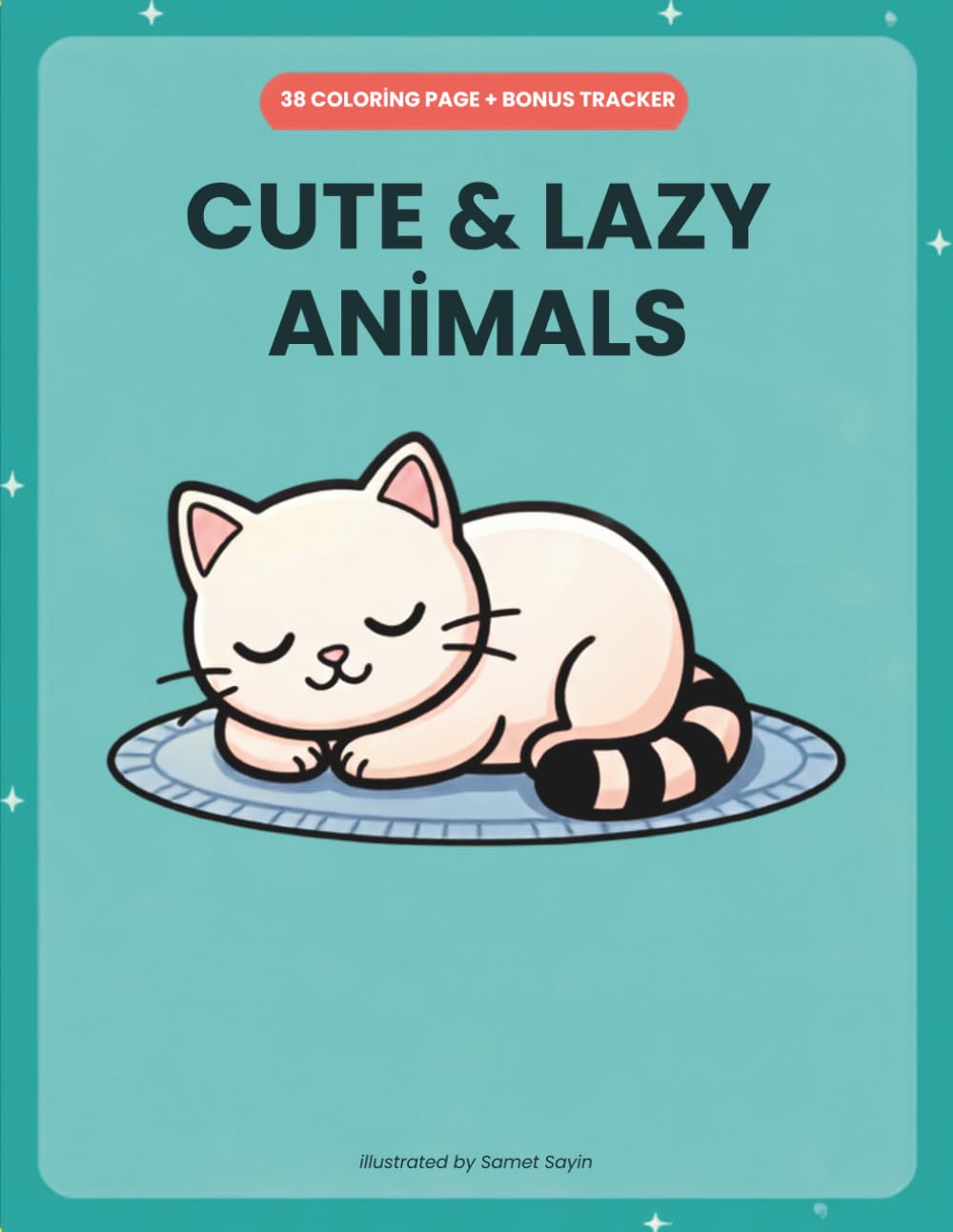 Cute and Lazy Animals Coloring Book: Bold and Easy Designs for Relaxation: Simple Kawaii Creatures and Stress Relief Activity Book for Adults, Seniors, and Kids