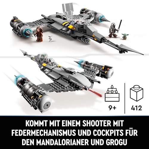 LEGO Star Wars Der N-1 Starfighter des Mandalorianers aus Das Buch von Boba Fett, Raumschiff-Spielzeug zum Bauen, Set mit 4 Charakteren inkl. Baby Yoda-Figur 75325