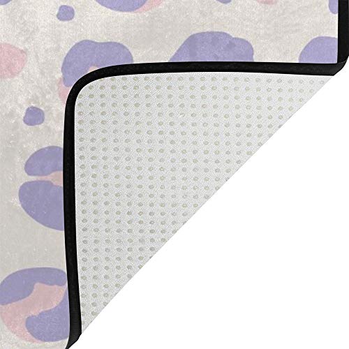 Tapis de sol très doux violet lavable et résistant pour chambre - 5