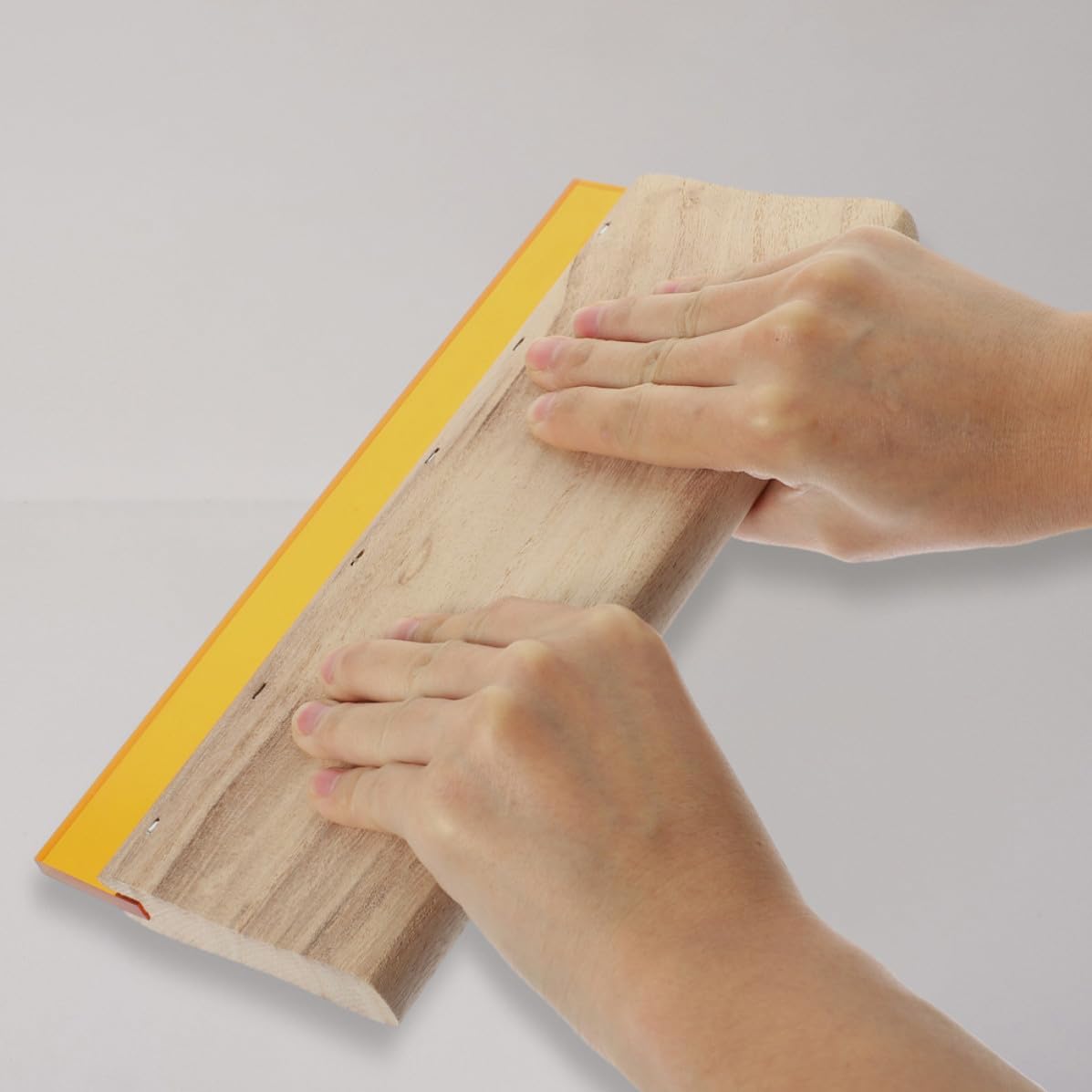 Wood Rubber Screen Printing Scraper with Wooden Handle for DIY