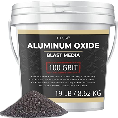 Image of #100Grit Aluminum Oxide Blast Media (19LBS /8.6kg) - Premium Long-Lasting Sand Blasting Media, High Abrasive Force Sand Blaster Sand for Metal, Sandblasters, Blasting Cabinet, Blasting Guns - by TITGGI