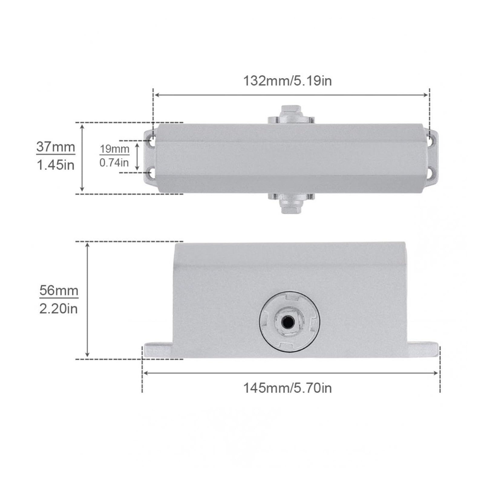 Hydrauliczny samozamykacz - lekki stop aluminium do drzwi 25-35 kg, łatwy montaż do użytku mieszkalnego i biznesowego