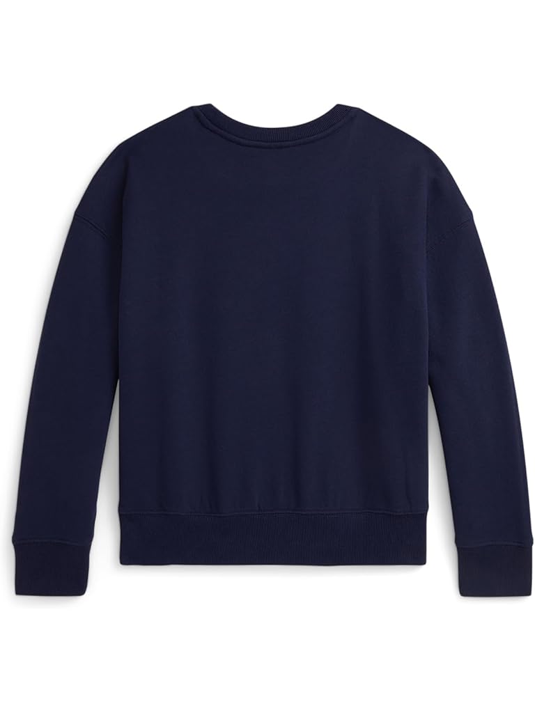 Navy Polo Ralph Lauren Polo Bear Fleece Boxy Sweatshirt (Big Kid)