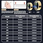 Smart Health Ring for Women Men, Fitness Tracker Ring with Heart Rate, Blood Oxygen, Sleep Tracker, Step Tracker, No Subscription Fee, IP68 Waterproof Smart Ring for iPhone & Android (Gold, 7#) - Image 2