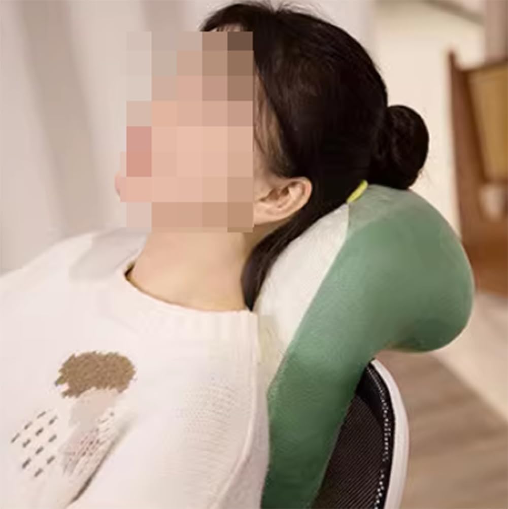 Cartoon Neck Pillows Airplane U Shaped Neck Pillow Office Chair Head Rest Cushion Breathable Soft Car Travel U Pillow (Green, 30×25×15CM/11.8"×9.8"×5.91")