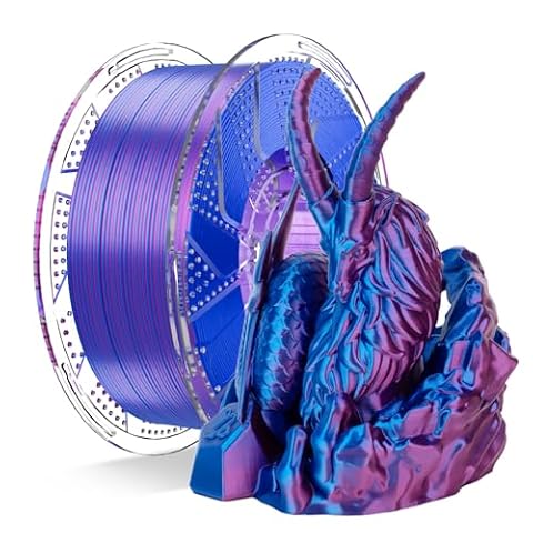 Chitu Systems Conjure Silk PLA 3D Printer Filament, 1.75mm Dual Color Filament, Silk Red Blue 3D Printing Filament 1KG/2.2lb