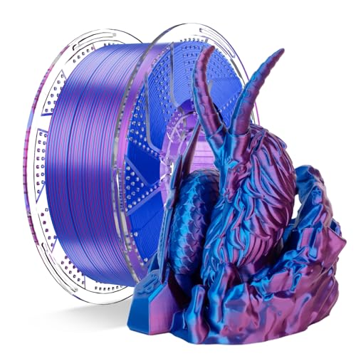 Image of Chitu Systems Conjure Silk PLA Hot Pink Blue, 1.75mm Christmas Dual Color Filament, Using Reusable Spool Compatible with Bambu Lab Refill Filament,1KG /2.2lb