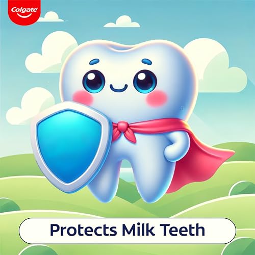 Image of Colgate Kids Tiger Toothpaste for 2-5 Years - 80gm, Tooth Paste with 50% Lesser Abrasive Formula for Protecting Against Cavities (Strawberry Flavour)