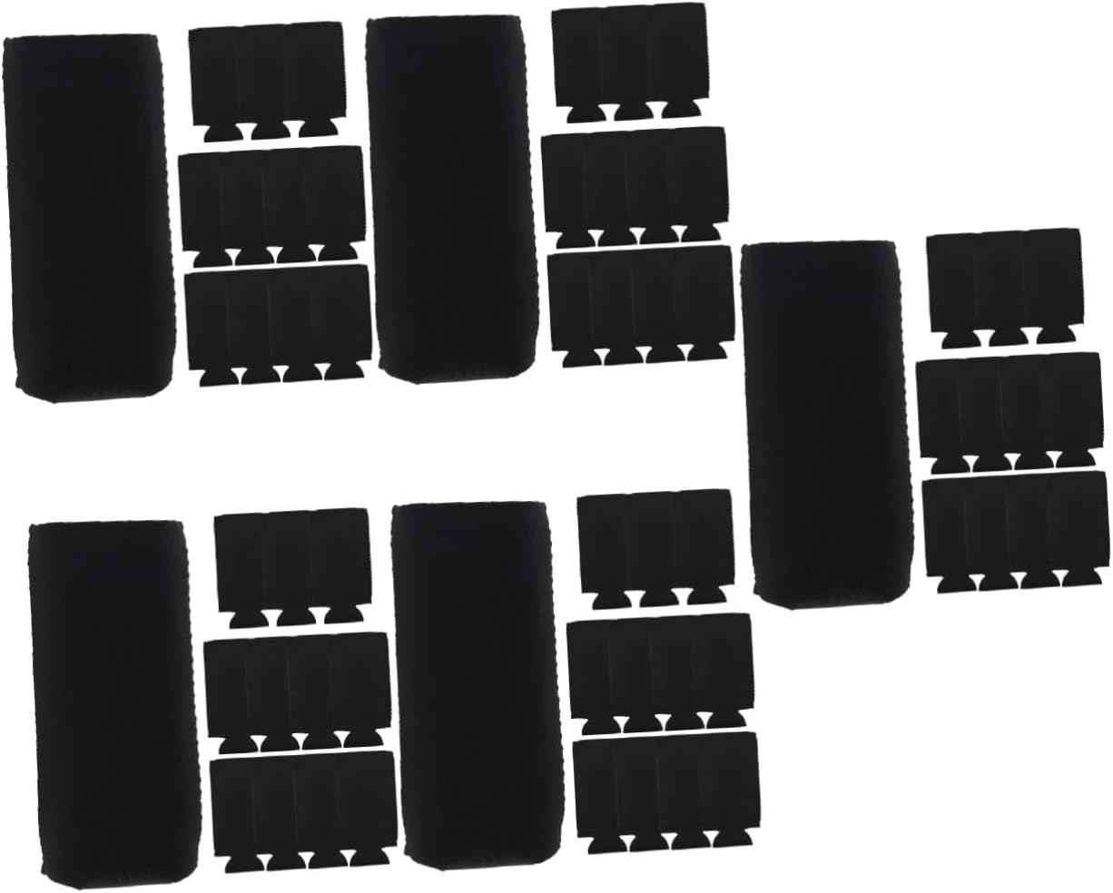 BESTOYARD 60pcs Neoprene Insulation Beverage Sleeves Protective Can Covers for Hot Cold Drinks for Parties and Outdoor Activities