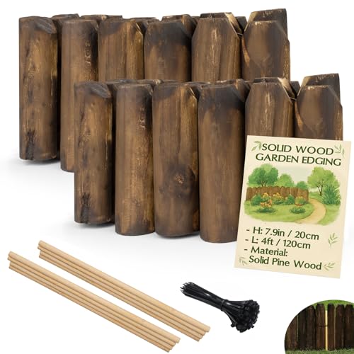 Wood Garden Half‑Round Border Fence (7.8×4ft)