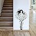 Wandaufkleber Wandtattoo Mädchen Sexy Fee Zweig Wandtattoos Für Schlafzimmer Entfernbare Hauptdekoration Baumaufkleber Diy Vinyl Fertigte Größe 43X72Cm