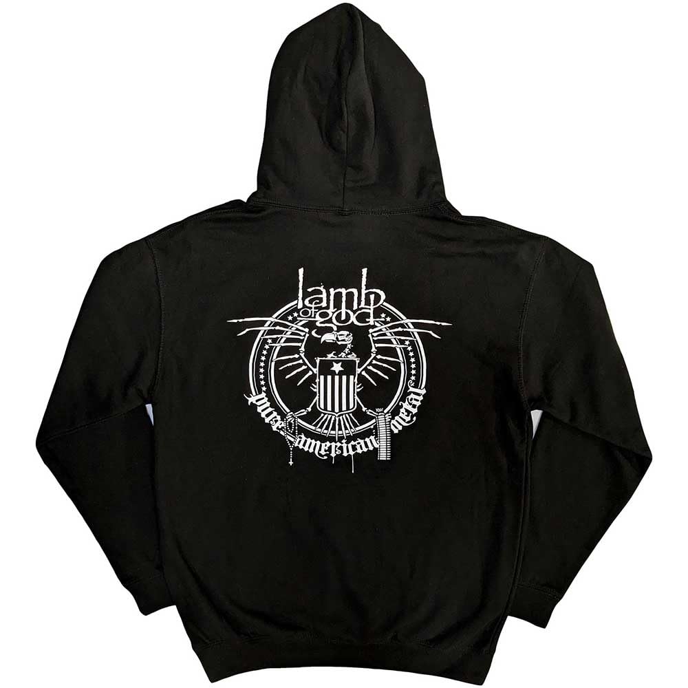 Rock Off officially licensed products Lamb of God Skeleton Eagle Pullover Felpa con Cappuccio Size M