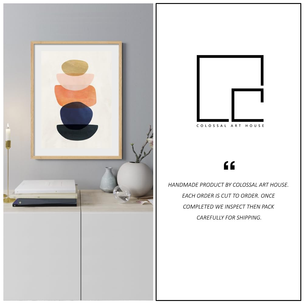 COLOSSAL ART HOUSE Modern Art Framed Poster for Home & Office wall Decoration - Portrait, Wall Display (Brown, 12x16 Inch Frame with Art Print) 4