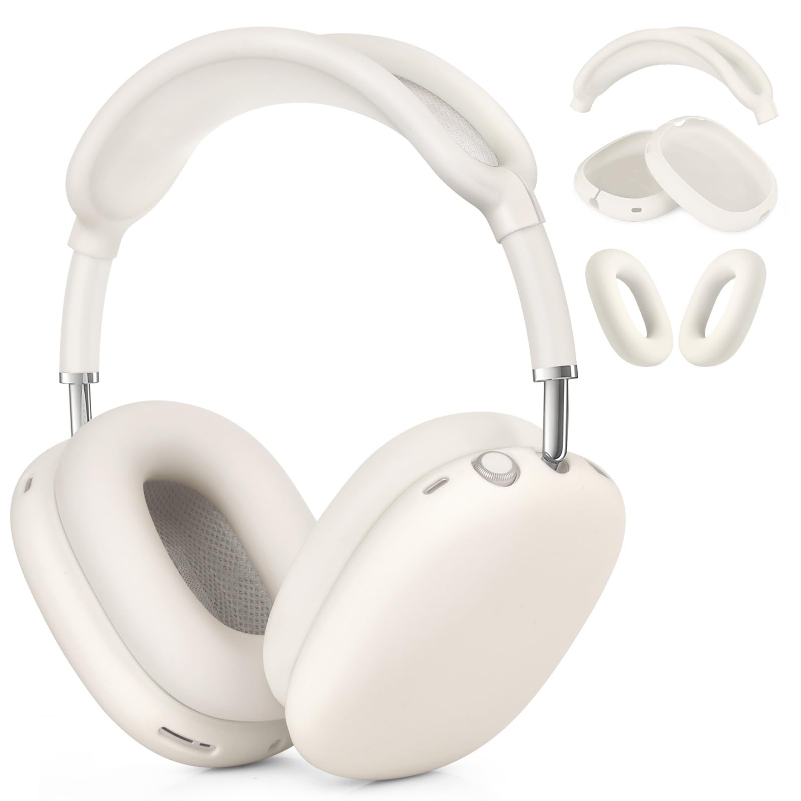 Filoto Case for Airpods Max Headphones,Ear Pad Case Cover/Ear Cups Cover/Headband Covers for AirPods Max (USB-C/Lightning)(2024/2020),Silicone for