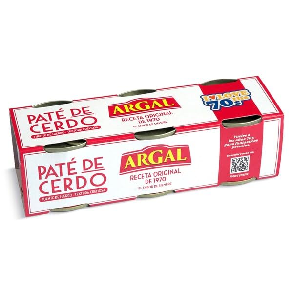 Argal Paté de Cerdo Receta Original de 1970, 3 x 83g