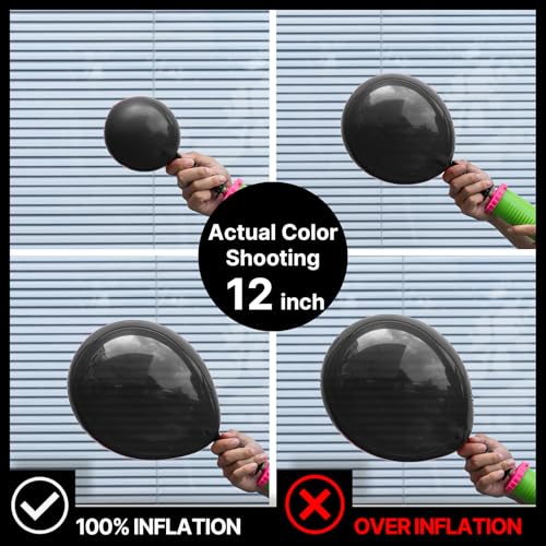 PartyWoo Black Balloons 145 pcs Different Sizes of 18 12 10 5 Inch Black Balloons Arch Kit Garland for Baby Shower Birthday Graduation Casino Gaming Anniversary Race Car Party Decorations Black-Y18 - Image 5