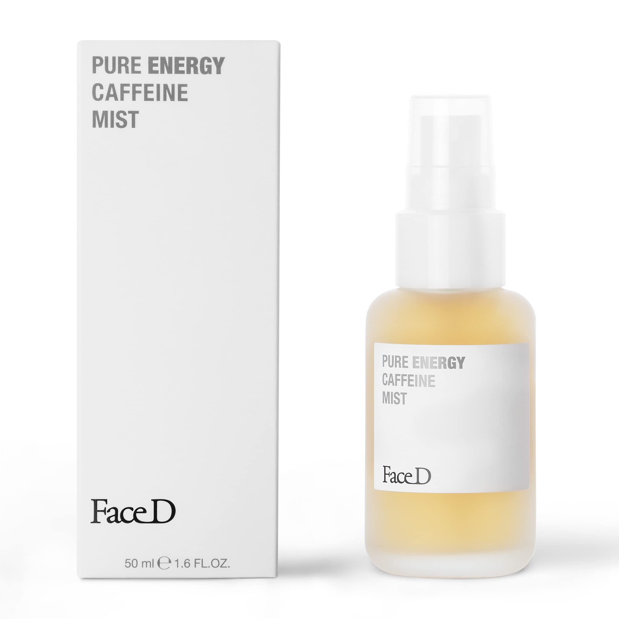Face D - Pure Caffeine Tonico Viso Spray ad azione Energizzante con Caffeina e Prebiotici, 50ml