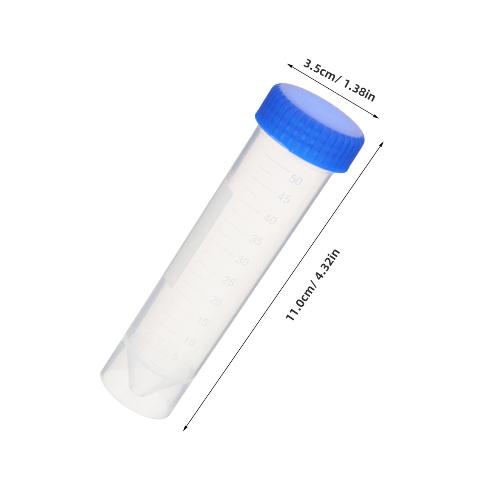 Zerodeko 50stücke Selbststehende Zentrifugenröhrchen aus Kunststoff mit Glatter Innenwand Ultrahohe Transparenz Flüssigkeitsabweisend für Laborproben und Biochemische Tests Zufällige Farbe