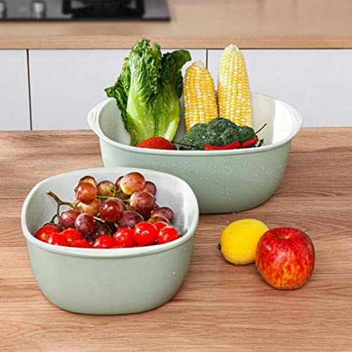 Colador pequeño de cocina doble capa para frutas y verduras miniatura 6