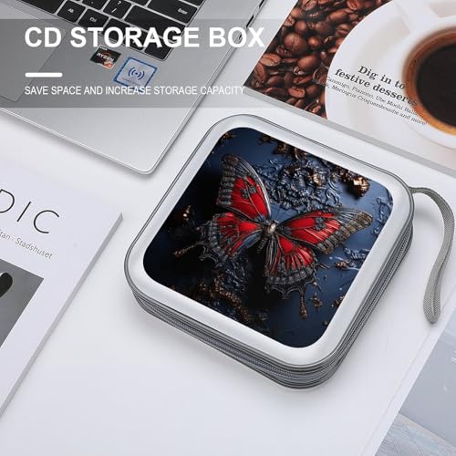 Bolsa de almacenamiento para CD con cremallera y espacio para 40 DVD 5