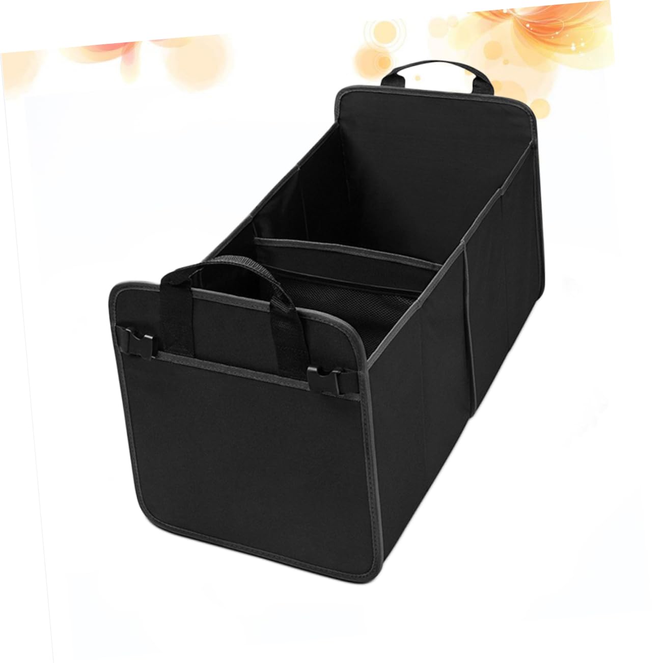 VALICLUD Organisateur de Coffre de Voiture Pliable Noir en Tissu Oxford