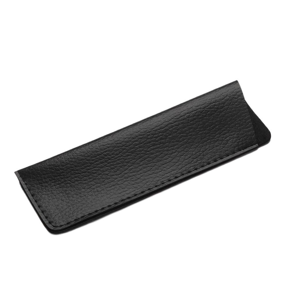 2/4 bolsas de cuero suave para gafas de lectura, impermeables, sólidas, bolsas de almacenamiento simples para gafas de sol (negro, 16 x 5,5 cm, 4 piezas), Negro-16x5.5cm, Talla única
