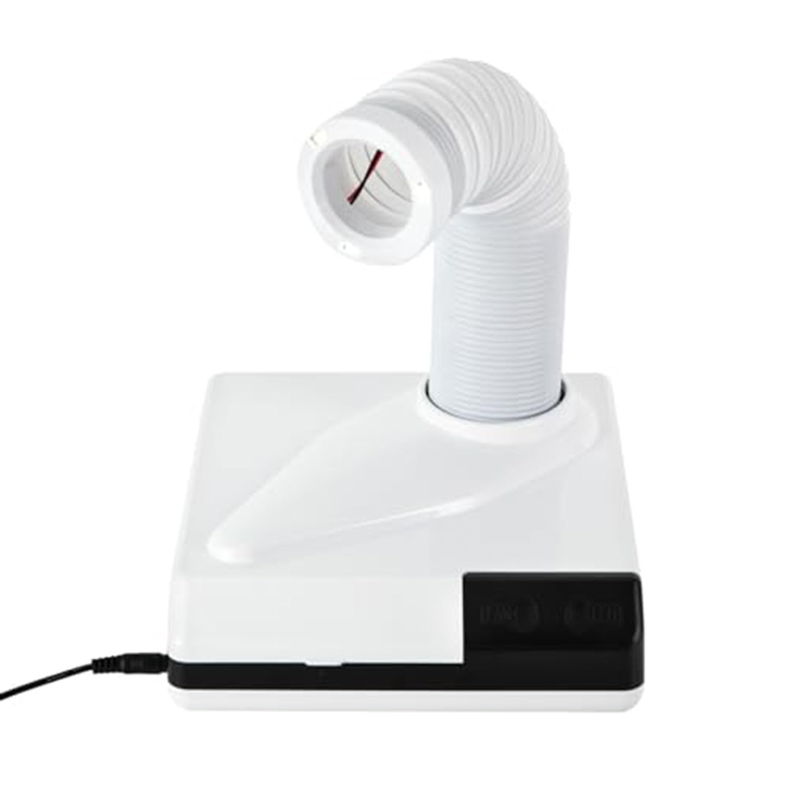 SenhE 2-in-1 Nagelabsauganlage 60W, 360° Schlauch mit LED, Einziehbares Saugrohr, Kompakter Standbasis für Dentallabore Und Nagelstudios