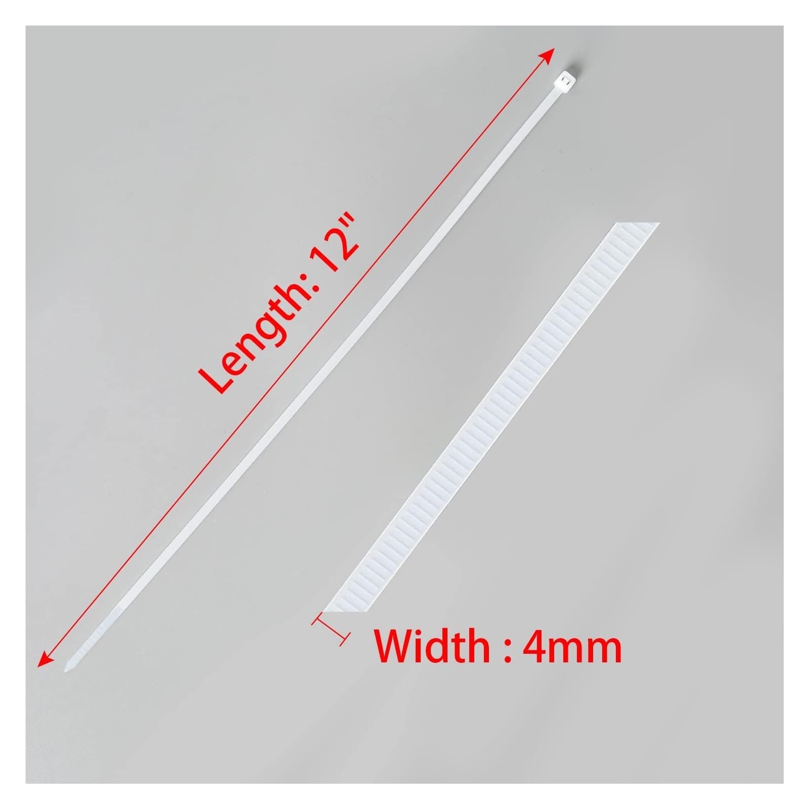 500 Stück kleine Kabelbinder, schwarz, 4 x 150 mm, selbstsichernde aus Nylon(Svart)