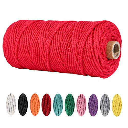 NC - Filo di cotone macramè, 3 mm x 100 m, 100%