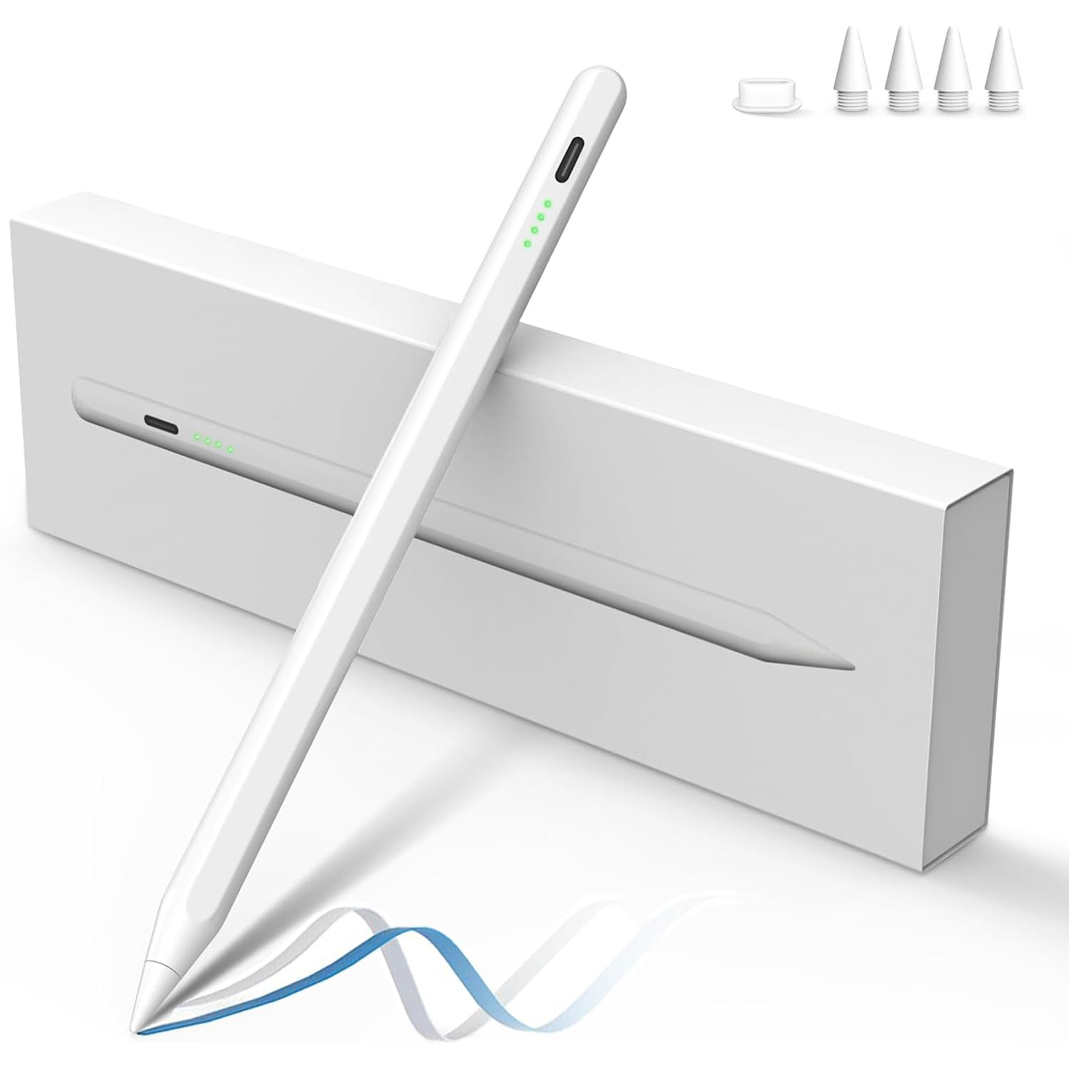 Penna per iPad 2018-2025, Pencil 1 Generazione con Ricarica Rapida, All inclinazione, Rifiuto del Palmo, Pen per i-Pad Air 3-5ª/11/13, Mini 5/6ª, iPad 6-10ª, Pro 11/12,9(3-6ª)/13 (Violet
