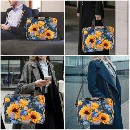 Bolso para Laptop 15.6-16 Pulgadas Azul Floral miniatura 2