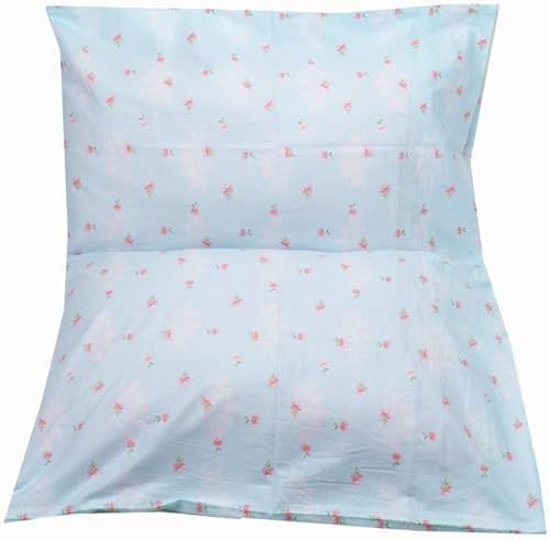 Miniatura 5 de Funda de almohada azul de 2 piezas para cabello y piel, 100% algodón, tamaño estándar, con cierre de sobre, 20 x 30 pulgadas