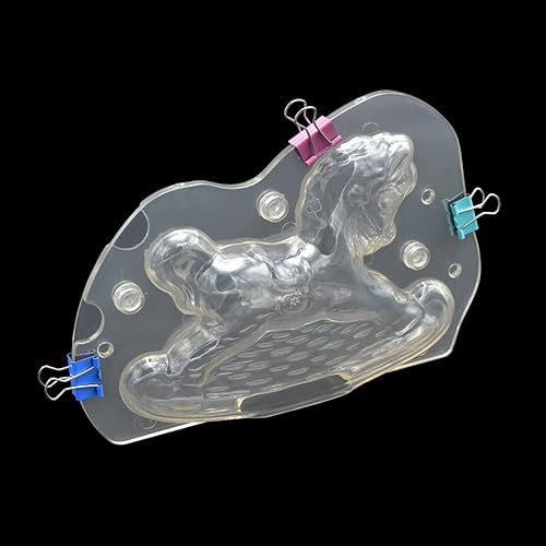 Miniatura 3 de Molde de plástico 3D para chocolate con clips, carrusel de caballo, molde de jalea de cristal, decoración de pasteles de caramelo, postres, modelo
